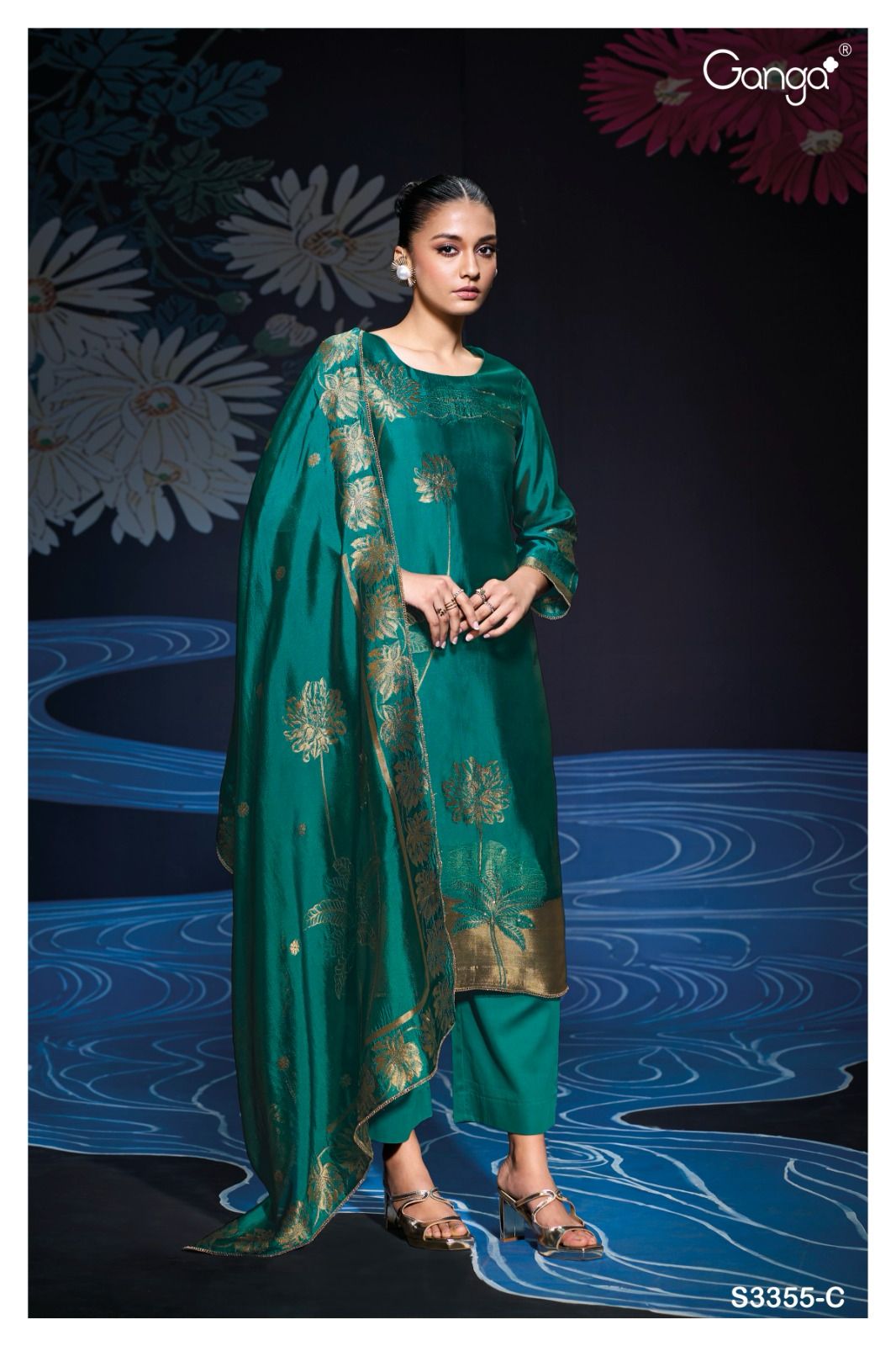 Ganga Nada Viscose Designer Salwar Suits Collection