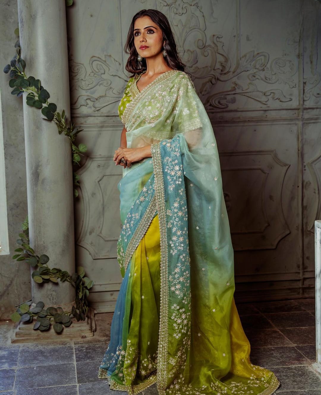 Kc 131 Festive Wear Embroidered Organza Silk Saree Collection