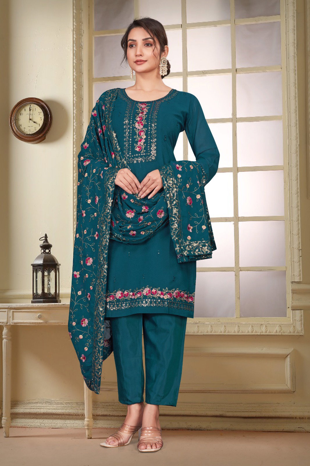 Zeeya Gopi Star Georgette With Embroidered Work Salwar Kameez