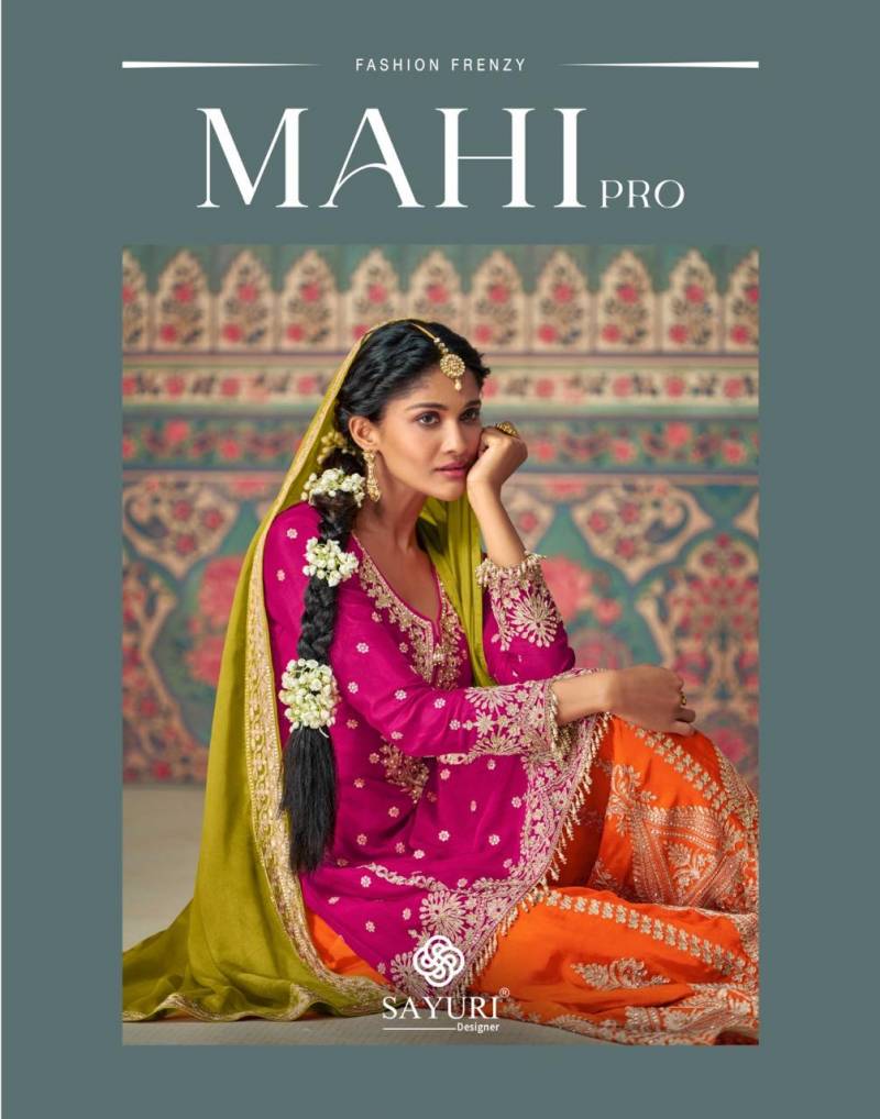 Sayuri Mahi Pro Chinon Silk Embroidered Salwar Kameez Collection