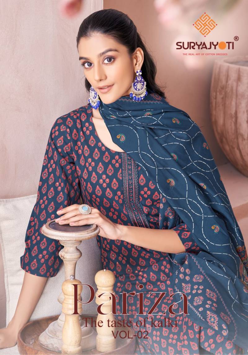 Suryajyoti Pariza Vol 2 Readymade Cotton Printed Dress Collection