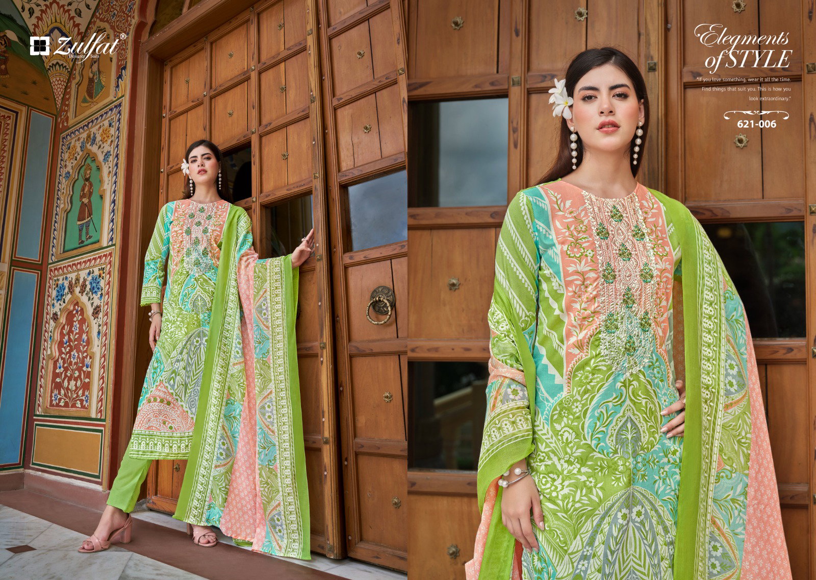 Zulfat Noor Cotton Printed Fancy Dress Material Collection