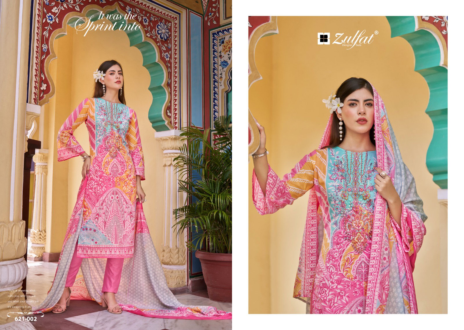 Zulfat Noor Cotton Printed Fancy Dress Material Collection