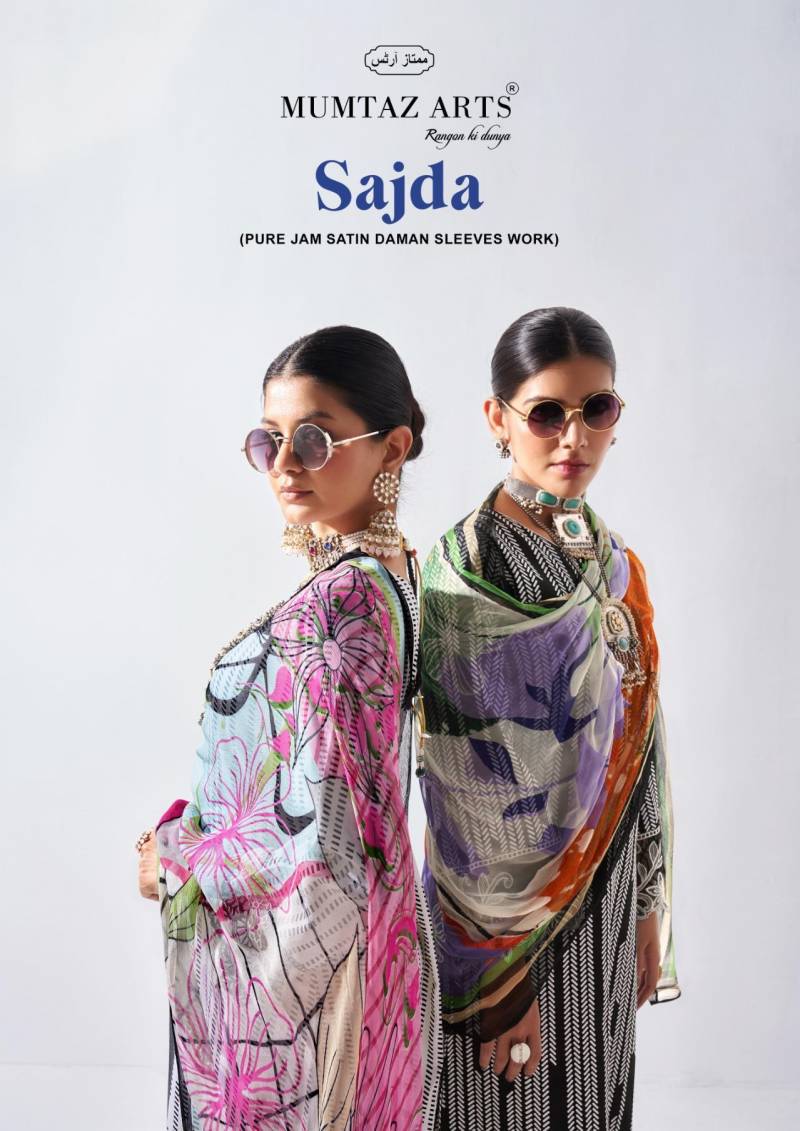 Mumtaz Sajda 2201 Series Jam Satin Digital Printed Dress Material