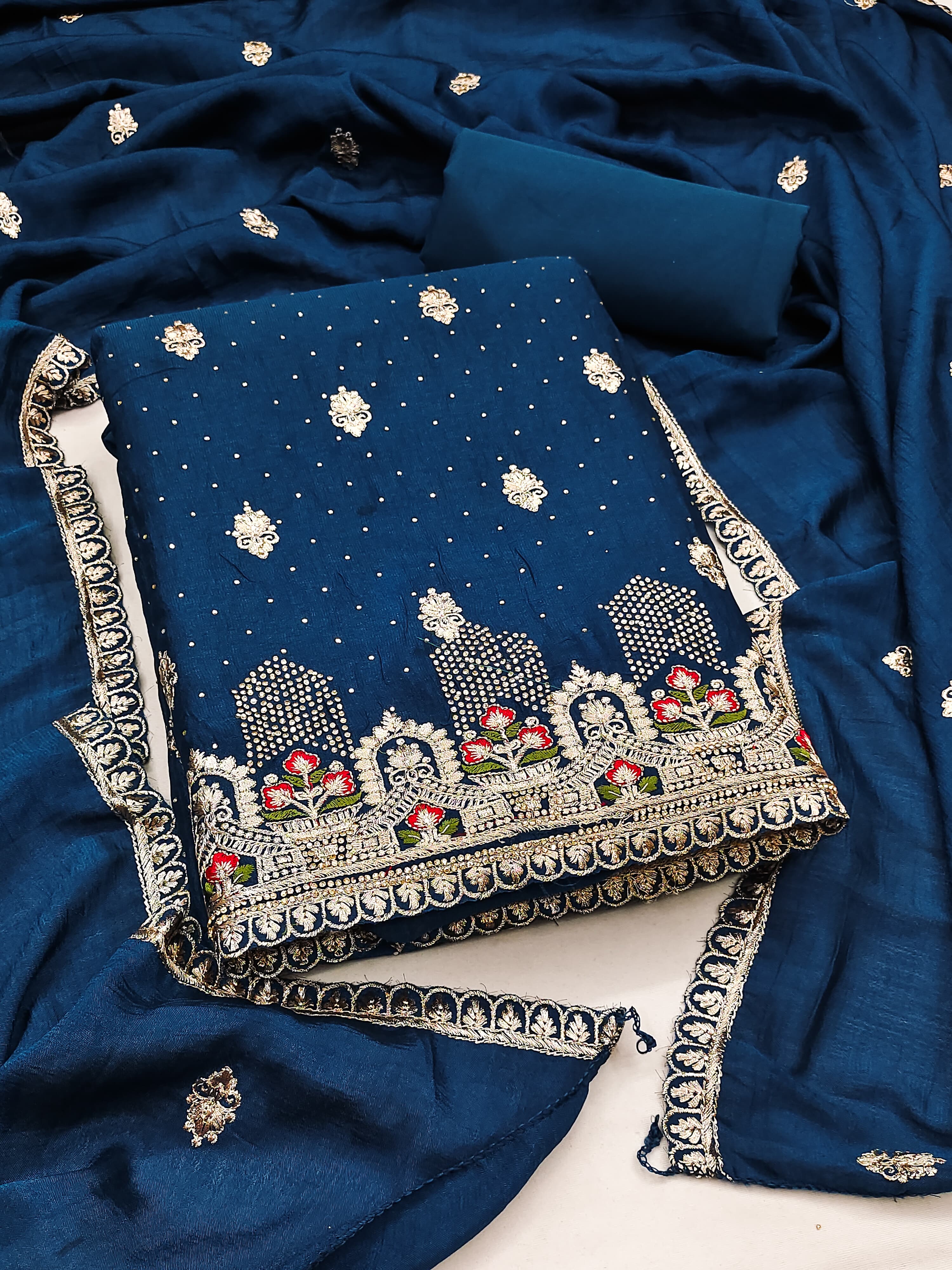 Kohinoor 01 Georgette Embroidered Dress Material Collection