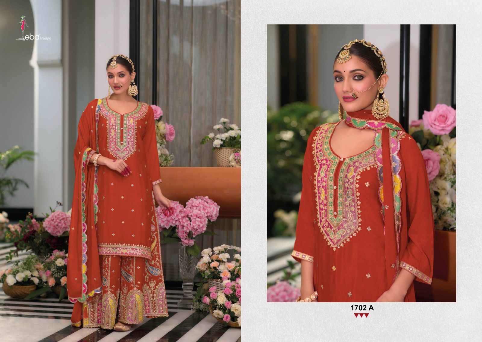 Eba Safroon Vol 3 Color Edition Silver Ready Made Suits Collection