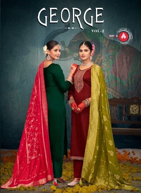 Triple Aaa George Vol 2 Jam Silk Cotton Designer Salwar Suits Collection