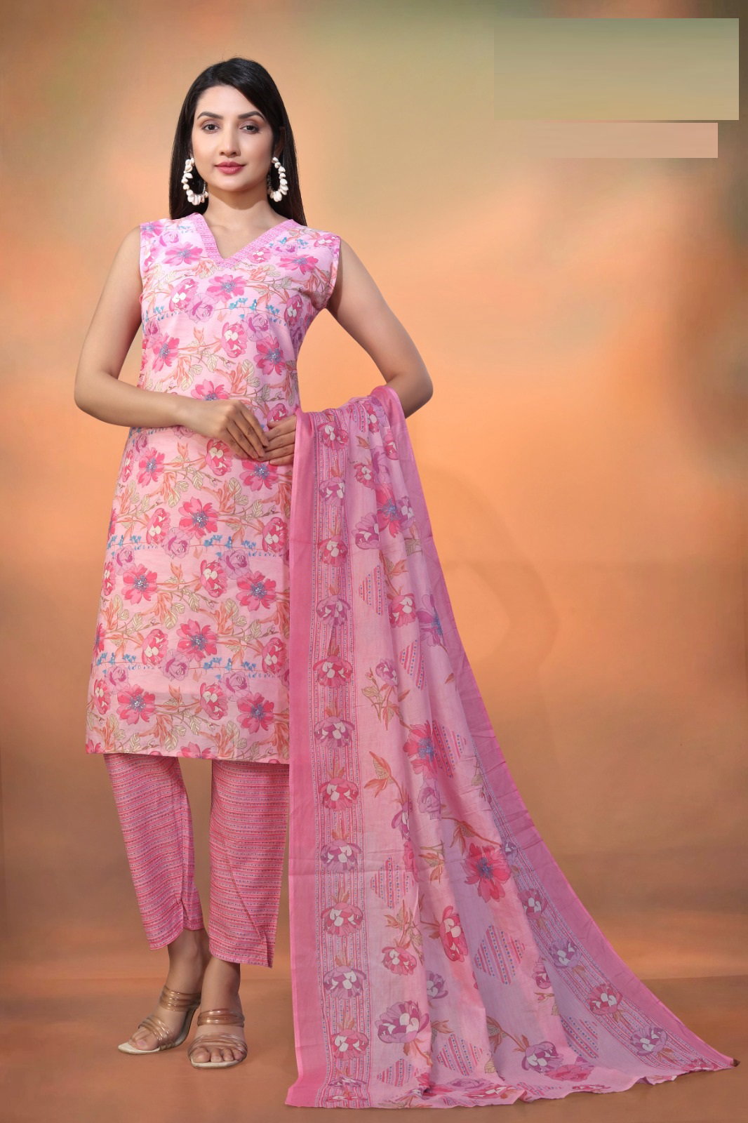 Zeeya Siya Cabric Cotton With Foil Printed Readymade Salwar Kameez