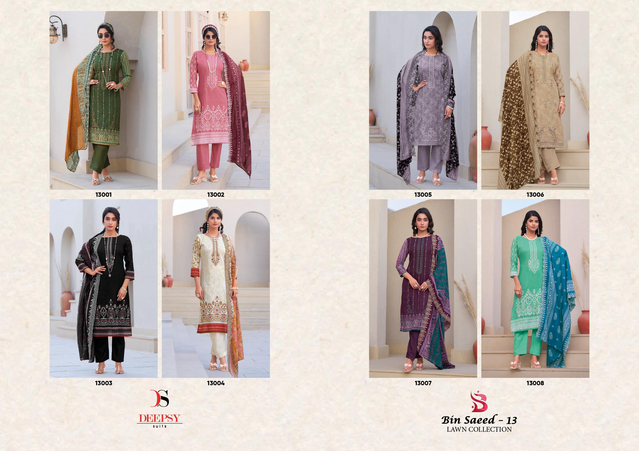 Deepsy Bin Saeed 13 Lawn Collection Pakistani Salwar Kameez