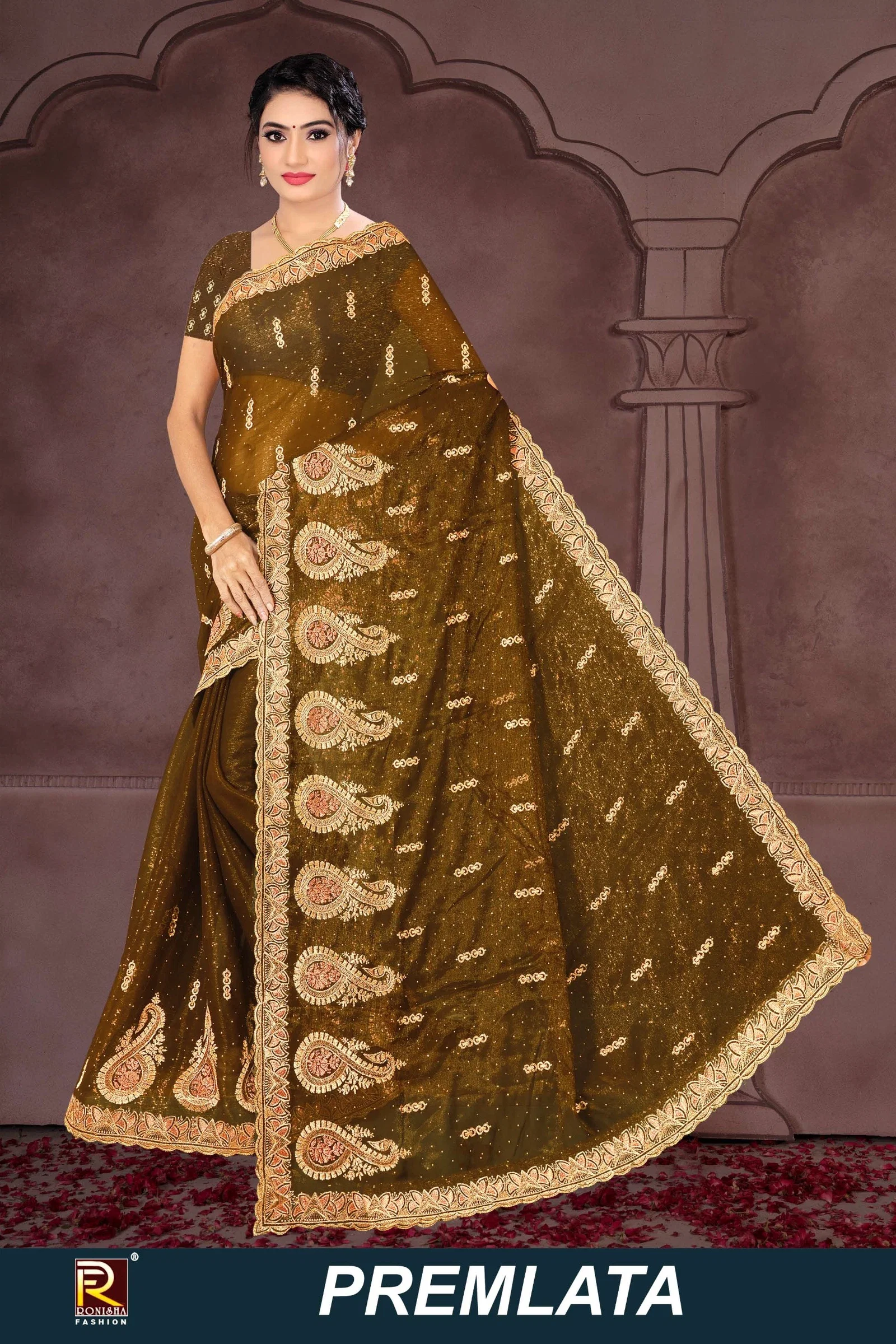 Ronisha Premlata Fancy Shimmer Wedding Wear Saree Collection