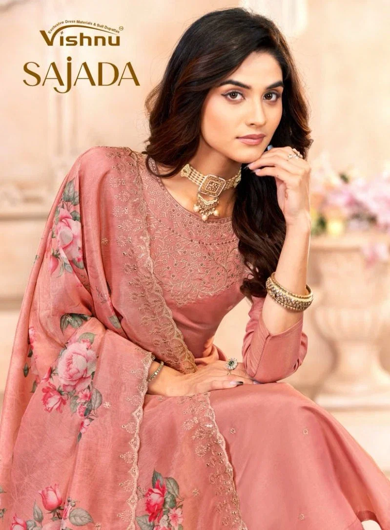 Vishnu Sajada Shimmer Fancy Dress Material Collection