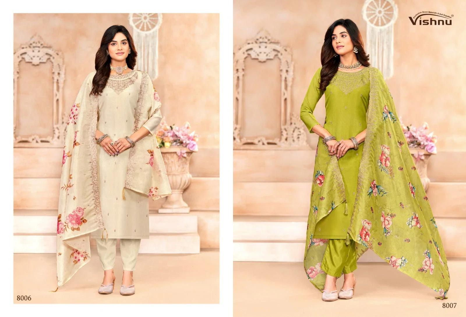 Vishnu Sajada Shimmer Fancy Dress Material Collection
