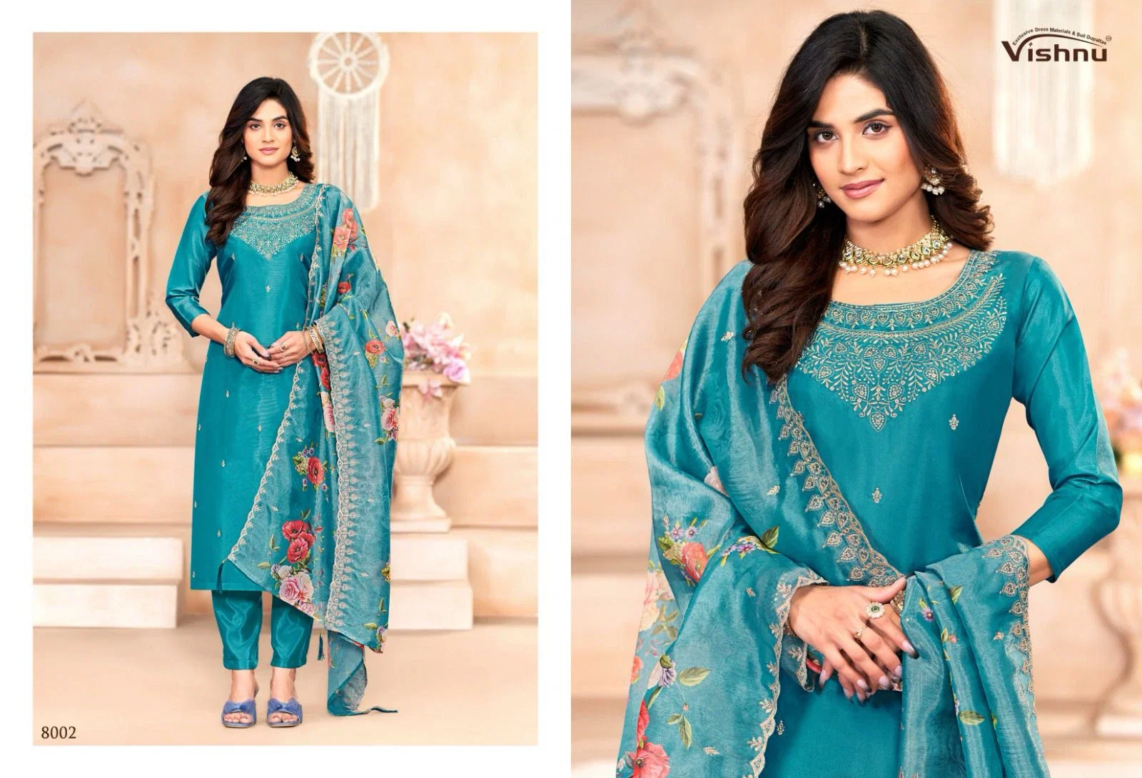 Vishnu Sajada Shimmer Fancy Dress Material Collection