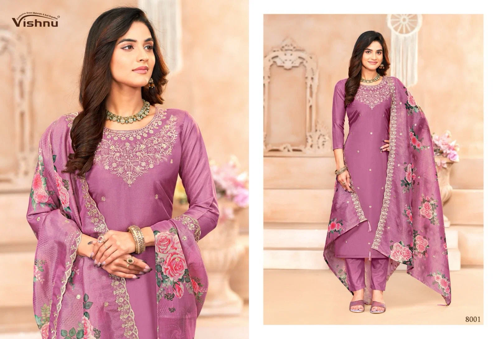 Vishnu Sajada Shimmer Fancy Dress Material Collection