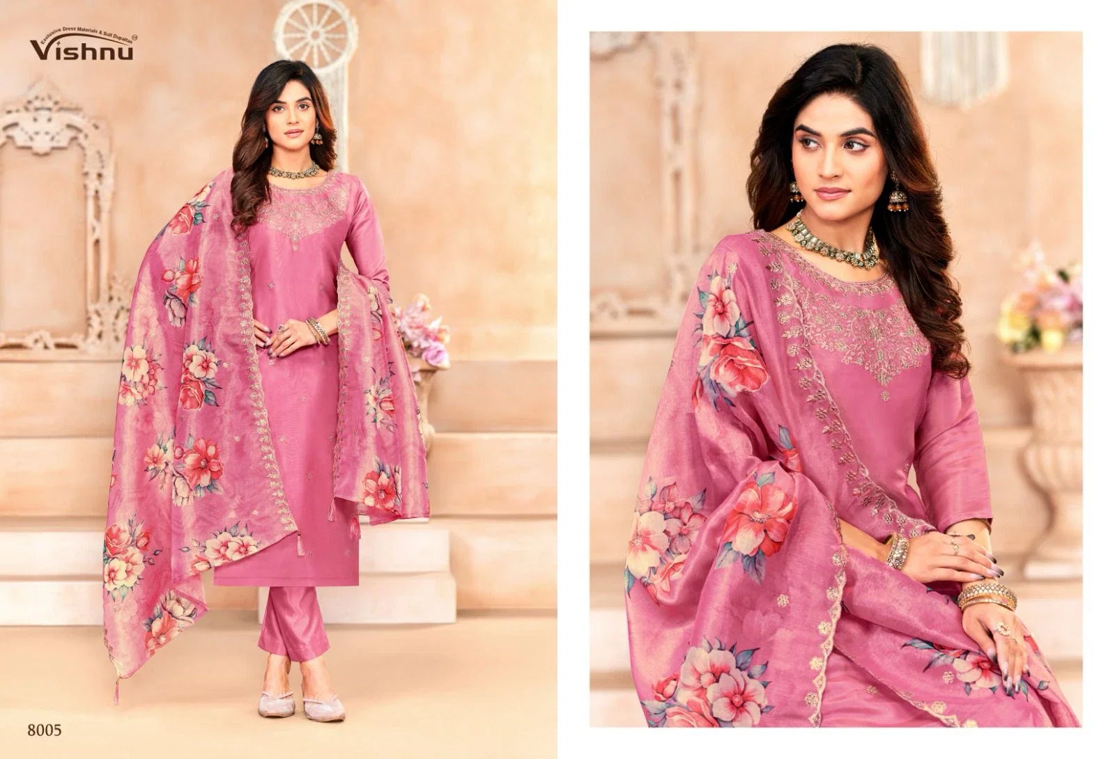 Vishnu Sajada Shimmer Fancy Dress Material Collection