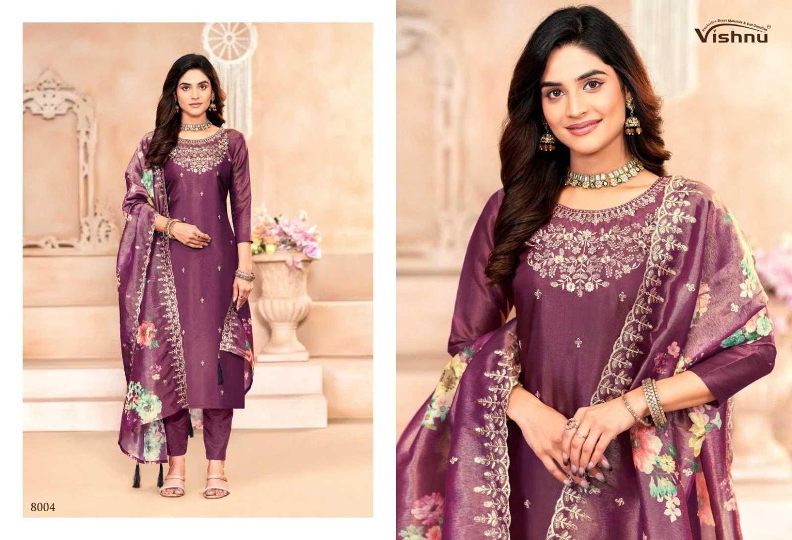 Vishnu Sajada Shimmer Fancy Dress Material Collection