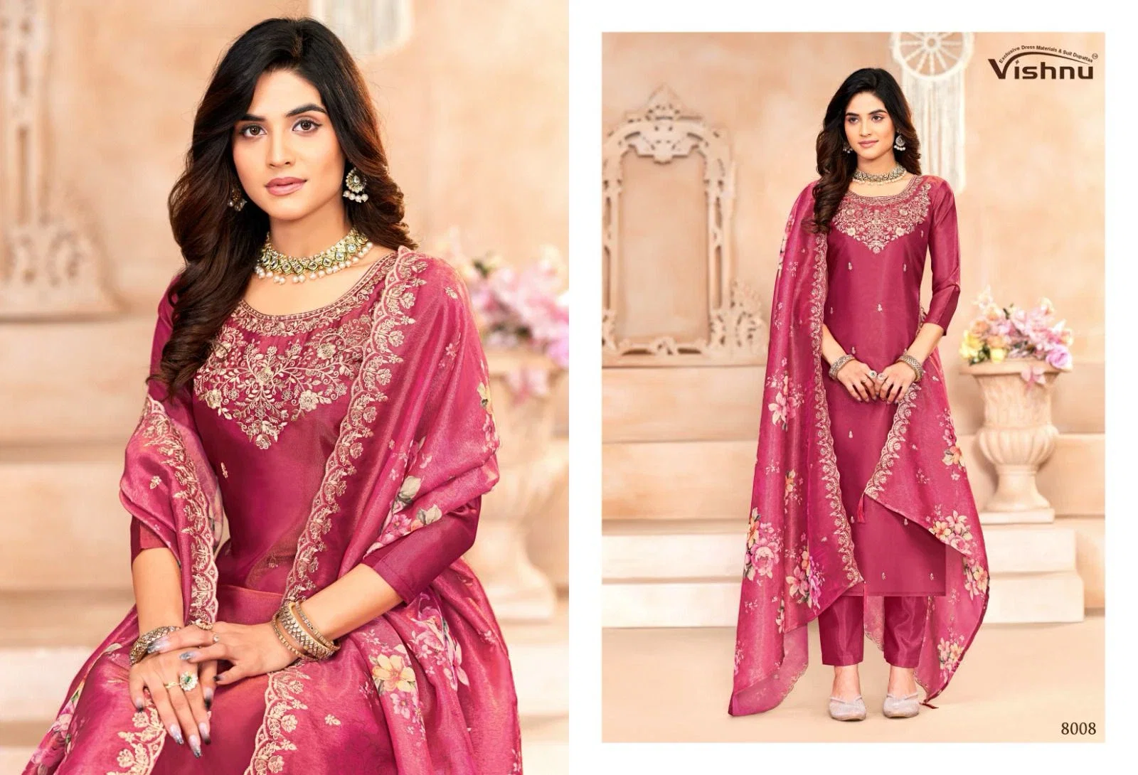 Vishnu Sajada Shimmer Fancy Dress Material Collection