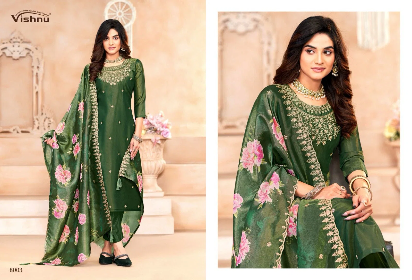 Vishnu Sajada Shimmer Fancy Dress Material Collection