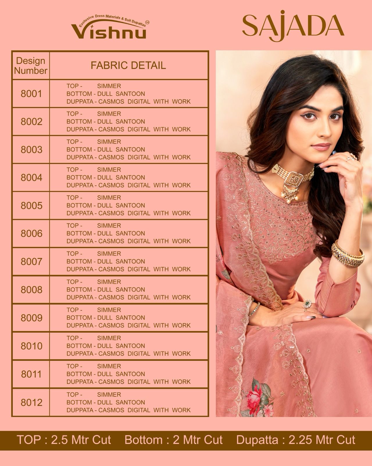 Vishnu Sajada Shimmer Fancy Dress Material Collection