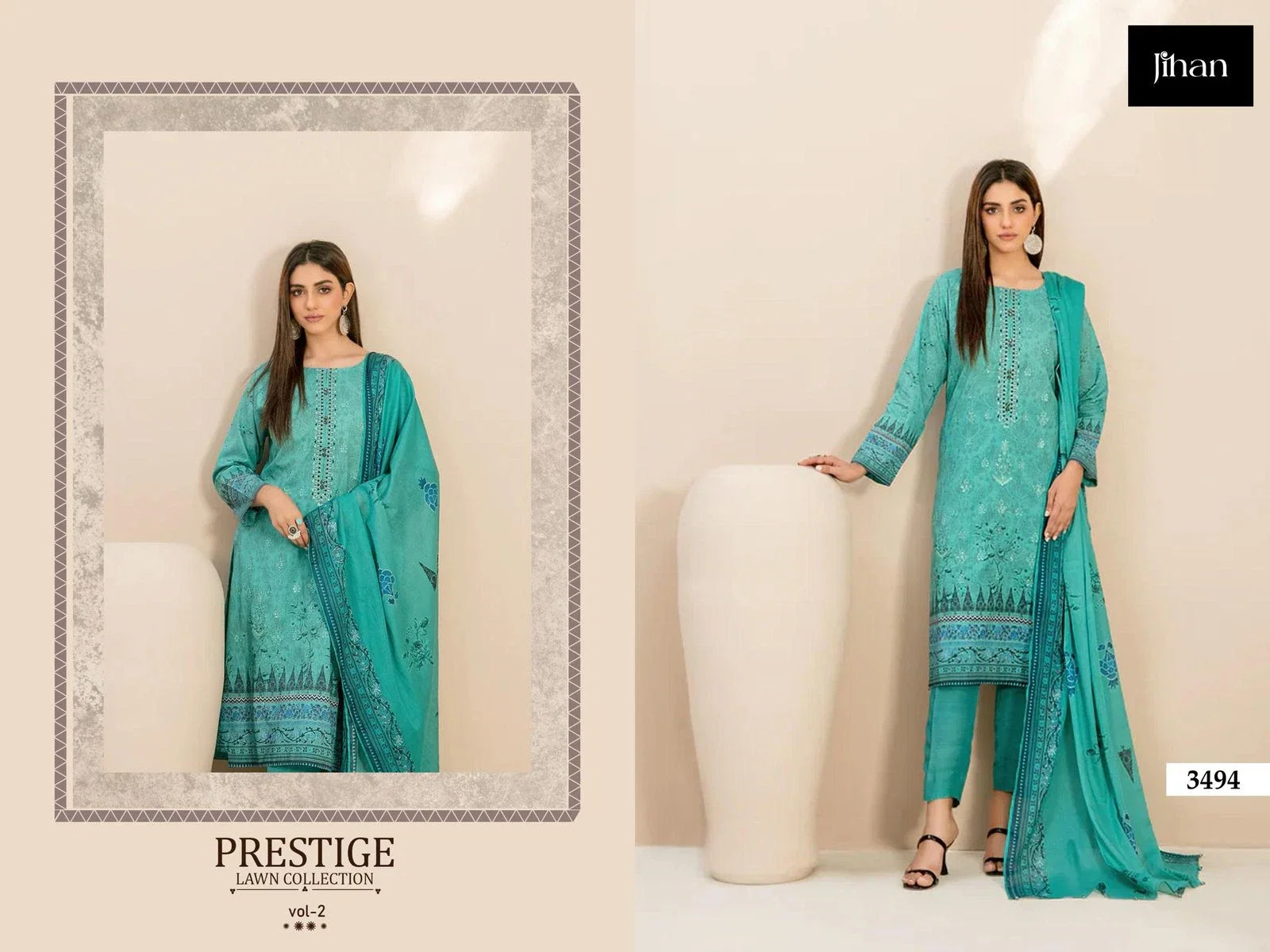 Jihan Prestige Vol 2 Cotton Dupatta Pakistani Salwar Kameez
