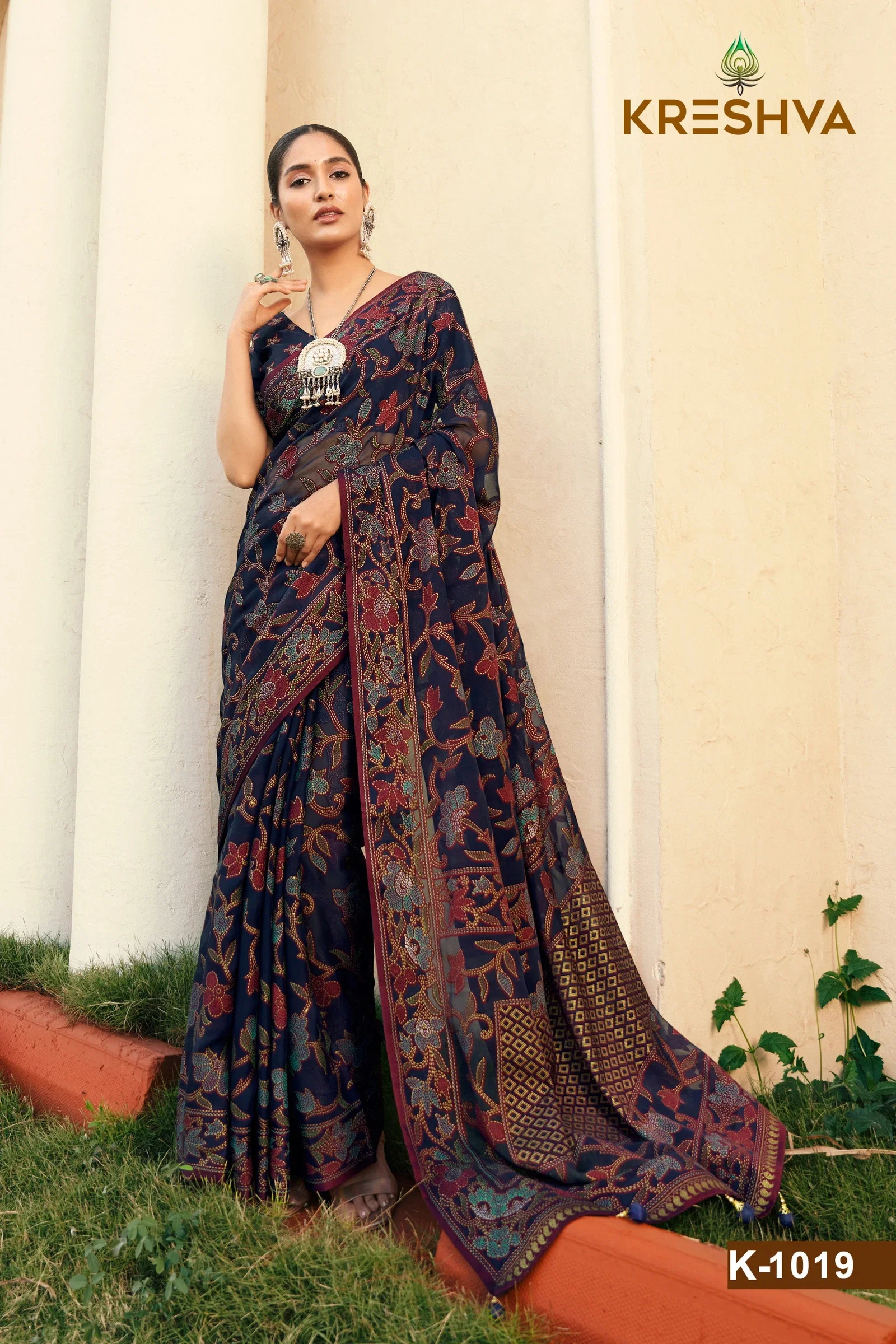 Kreshva Akshara Georgette Fancy Printed Saree Collection