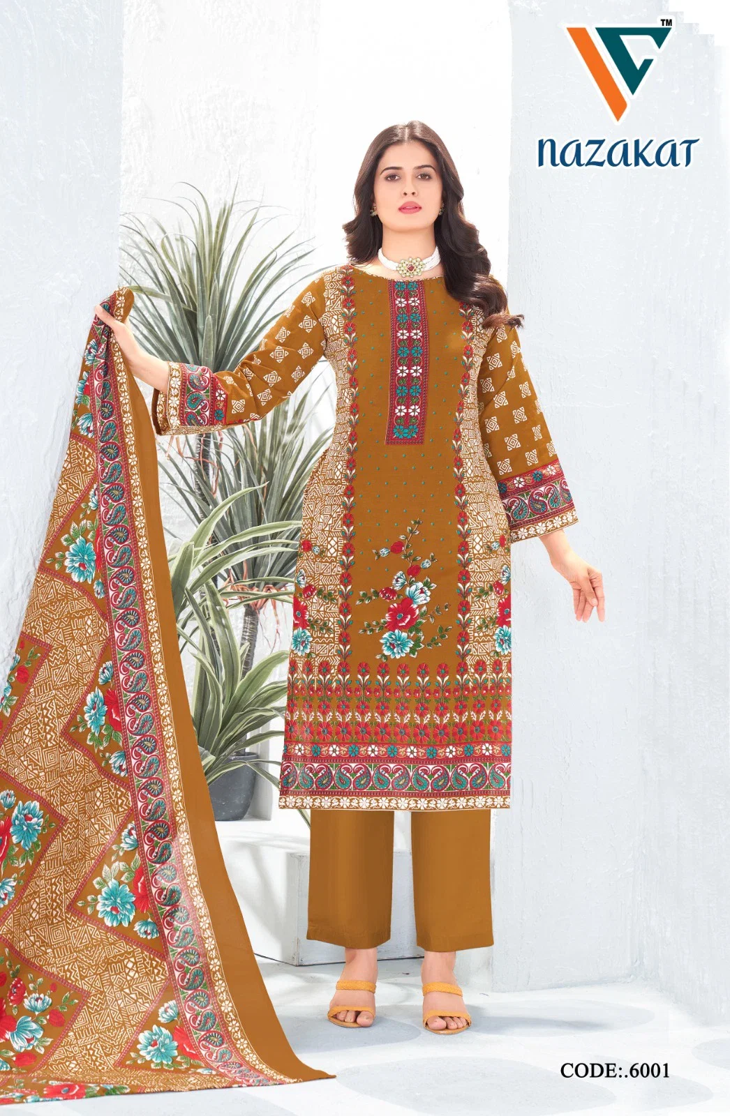 Vandana C Nazakat Vol 6 Cotton Dress Material Collection