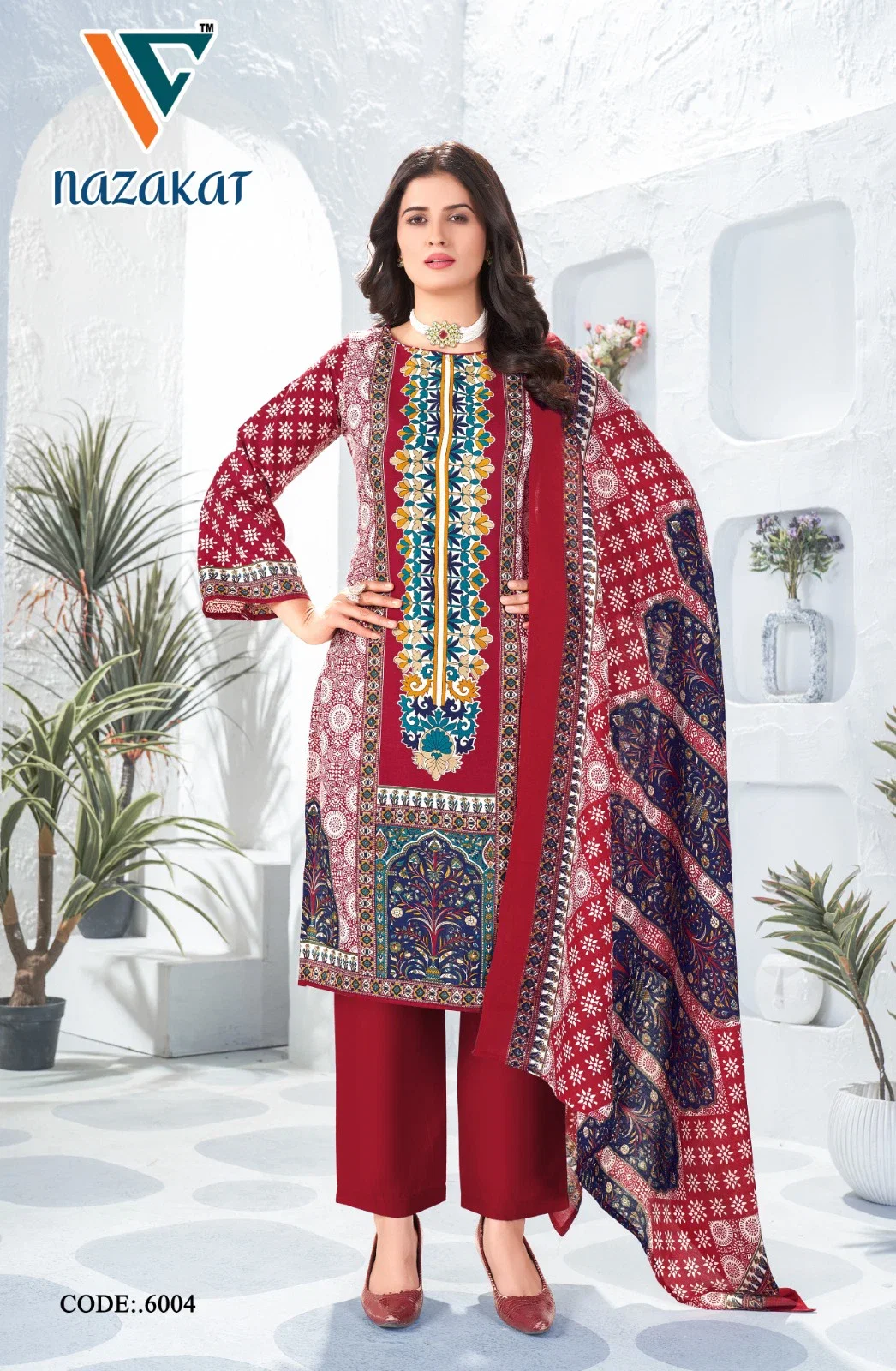Vandana C Nazakat Vol 6 Cotton Dress Material Collection