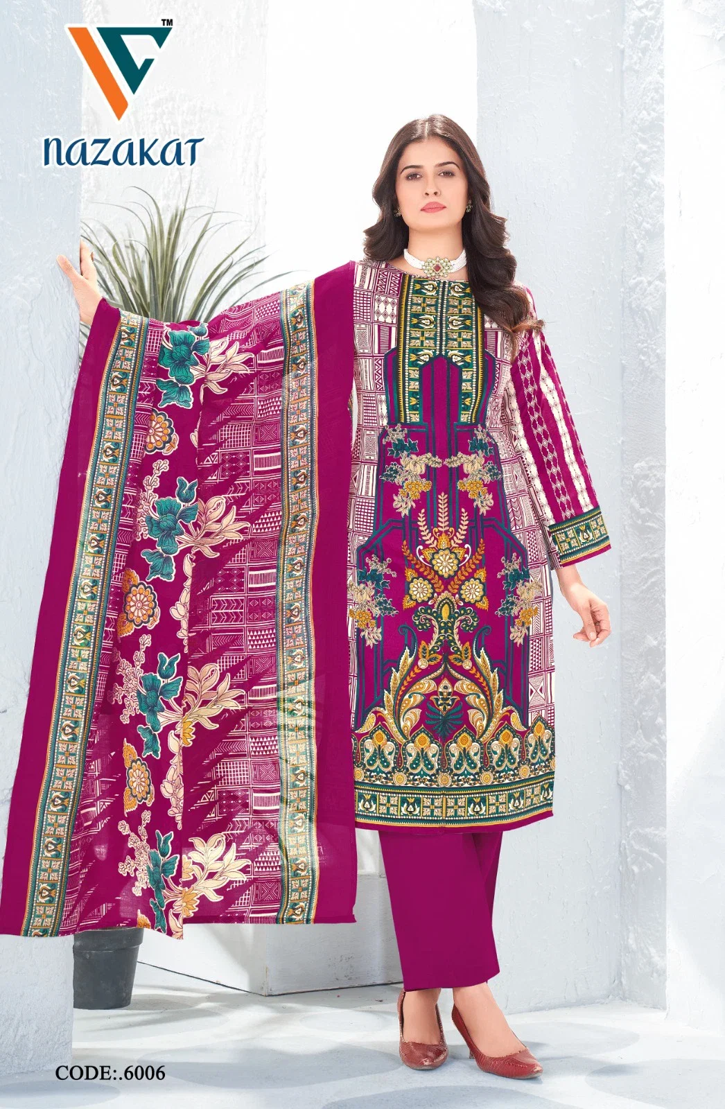 Vandana C Nazakat Vol 6 Cotton Dress Material Collection