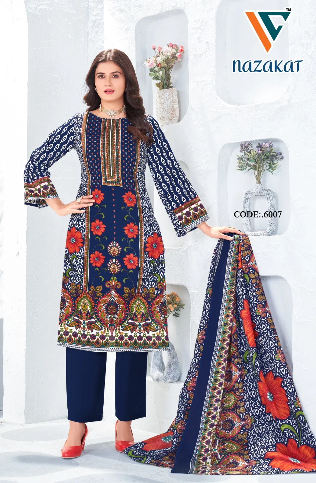 Vandana C Nazakat Vol 6 Cotton Dress Material Collection