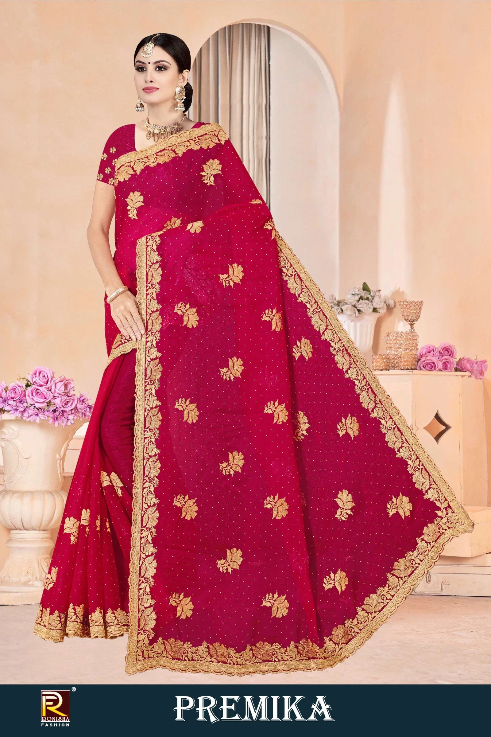 Ronisha Premika Festive Wear Shimmer Saree Collection