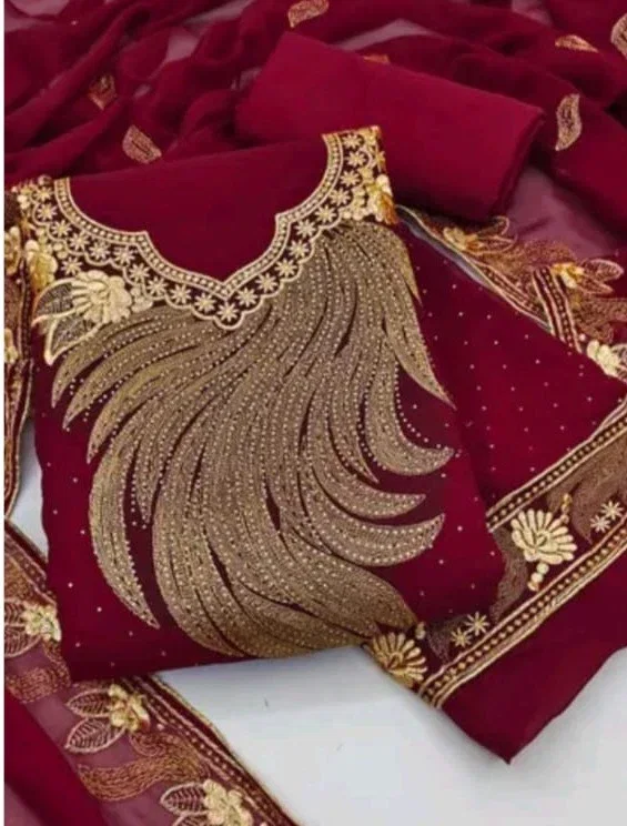 Rnx 5042 Beautiful Georgette Dress Material Collection
