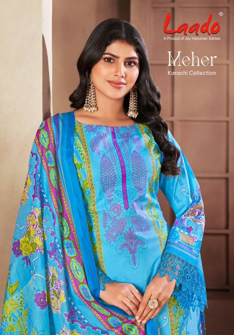 Laado Meher Cotton Printed Dress Material Collection