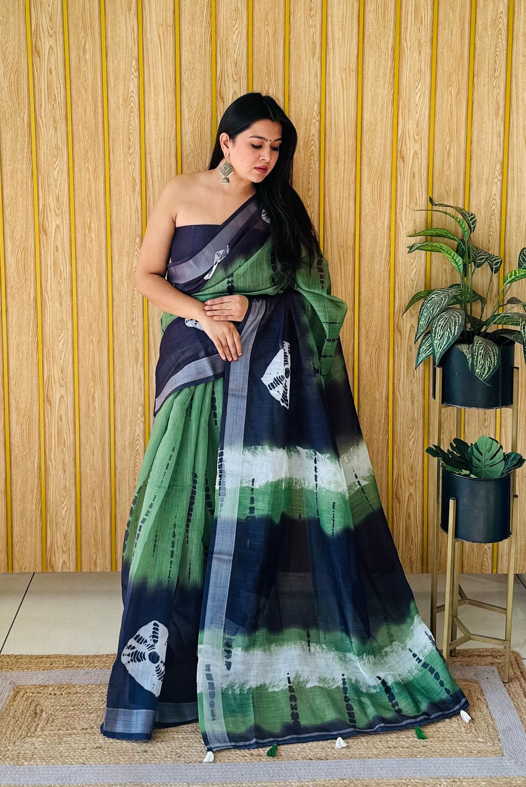 Vc Vinamra B Stylish Linen Cotton Saree Collection
