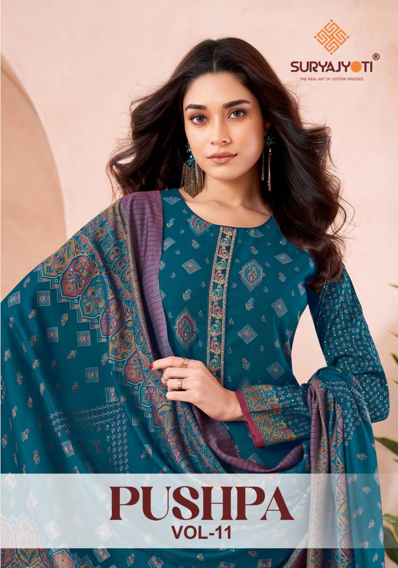SuryaJyoti Pushpa Vol 11 Model Printed Dress Material Collection