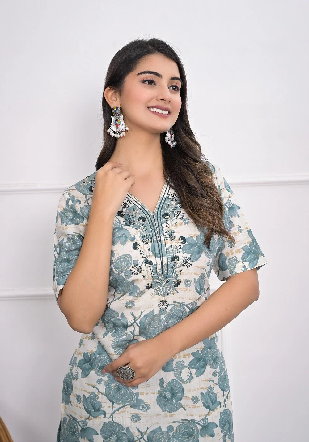 Mayra 1 Chanderi Cotton Embroidred Fancy Kurtis Collection