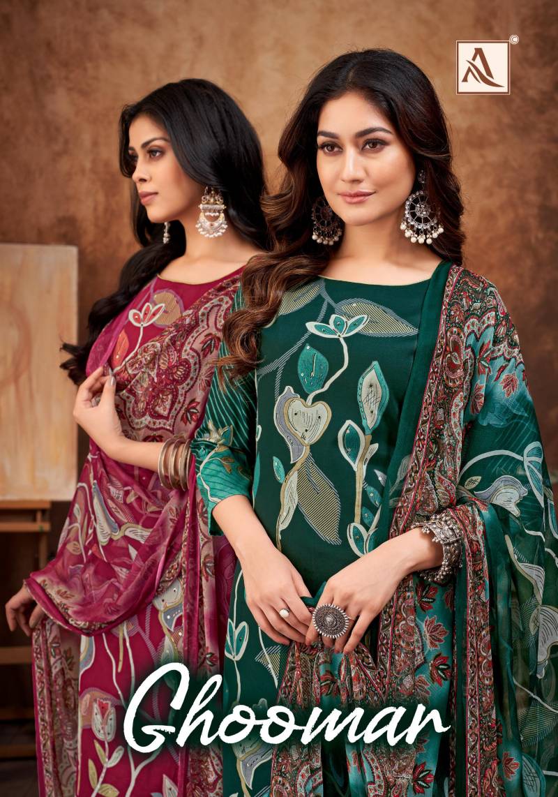 Alok Ghoomar Jam Discharge Printed Dress Material Collection