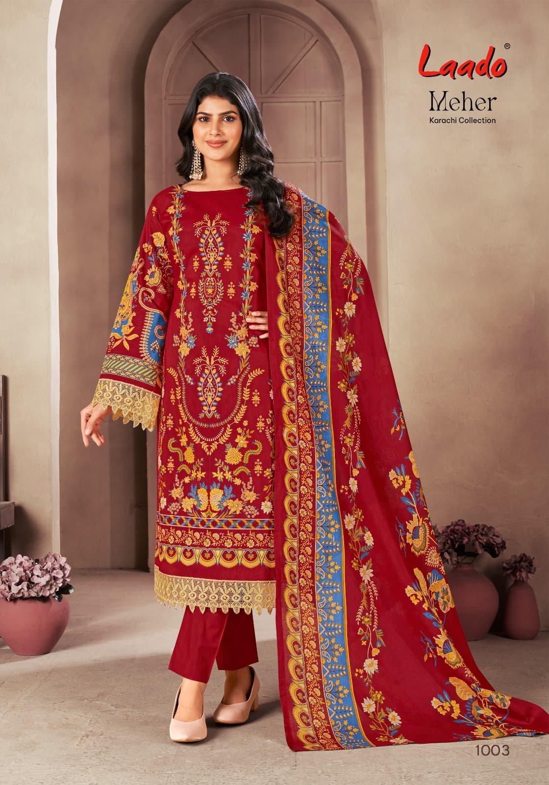Laado Meher Vol 01 Lawn Cotton Karachi Dress Material Collection