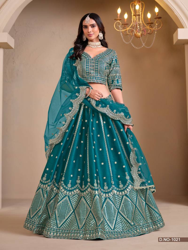 Mehvish Nureh Art Silk Designer Lehenga Choli Collection