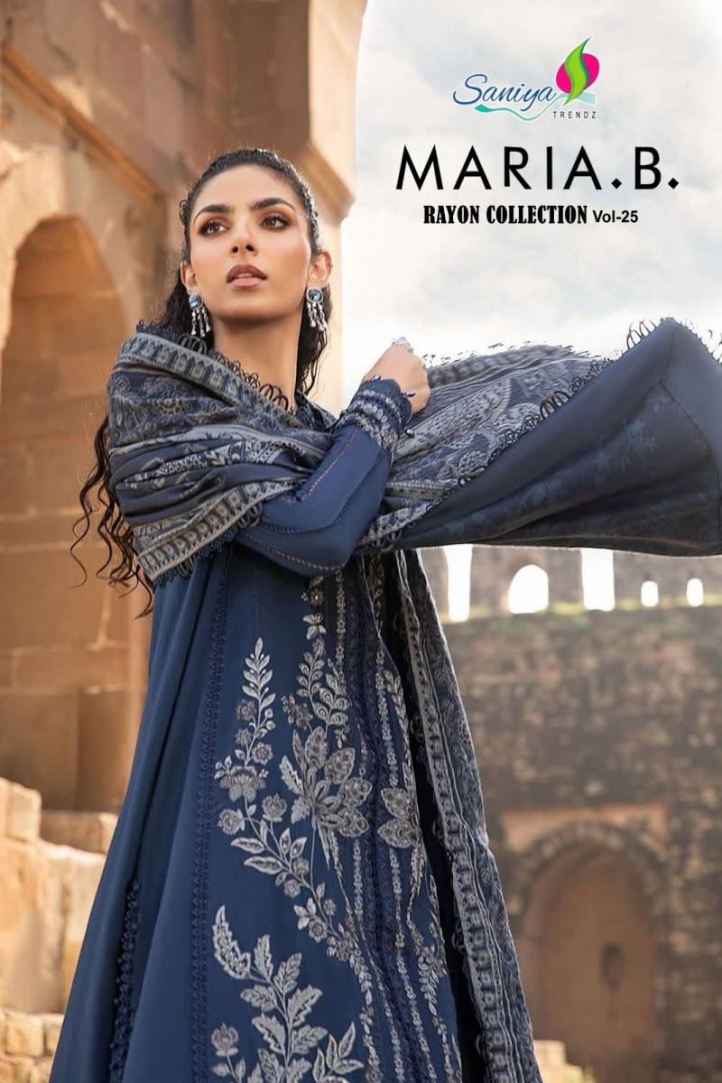 Saniya Maria B Rayon Vol 25 Pakistani Salwar Suit Collection