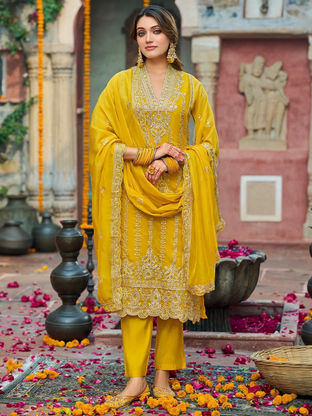 Indo Era 2550 Designer Festive Wear Organza Suits Collection