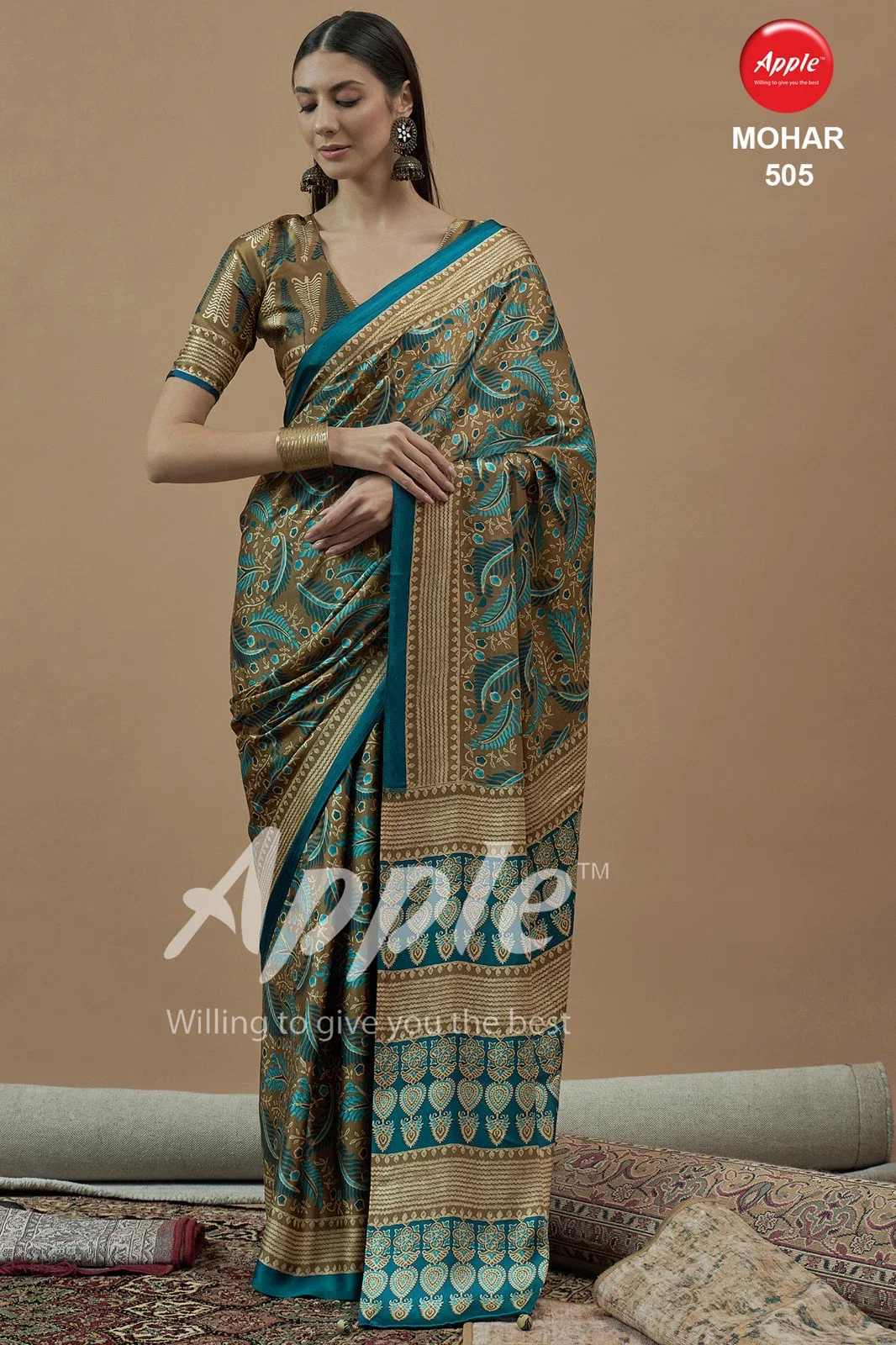 Apple Mohar 5 Crepe Printed Saree Collection