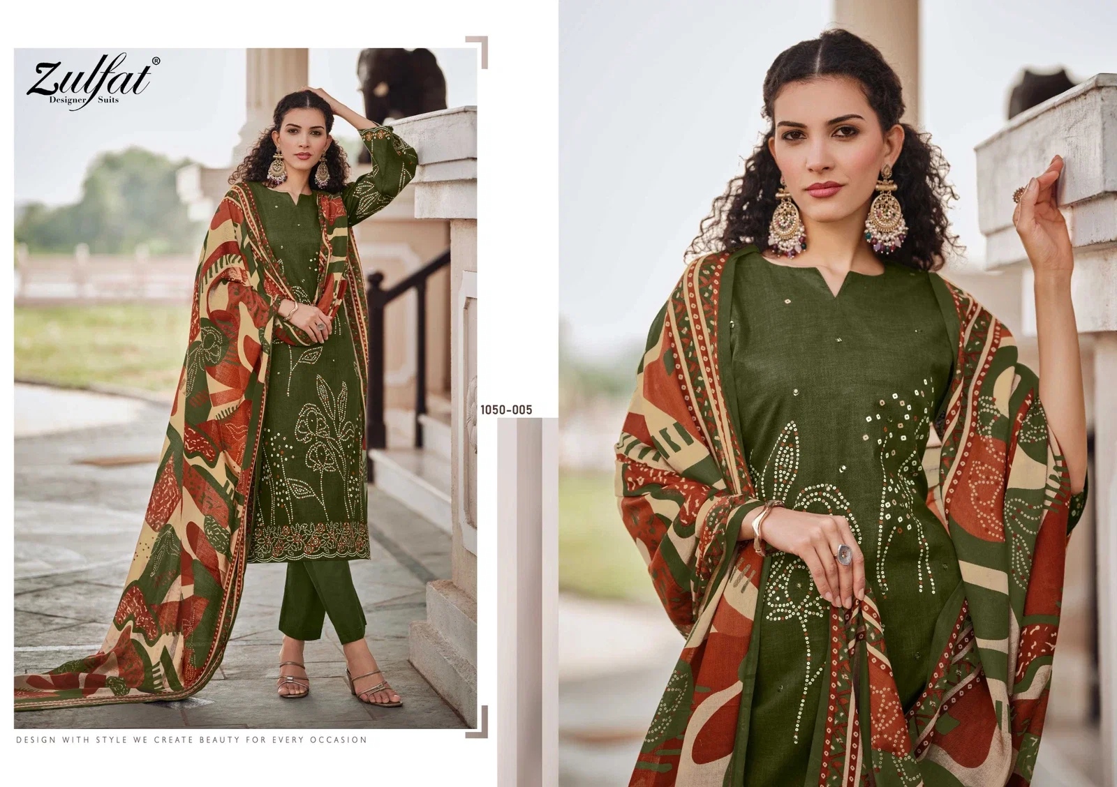 Zulfat Shanaya Vol 3 Cotton Printed With Handwork Dress Material