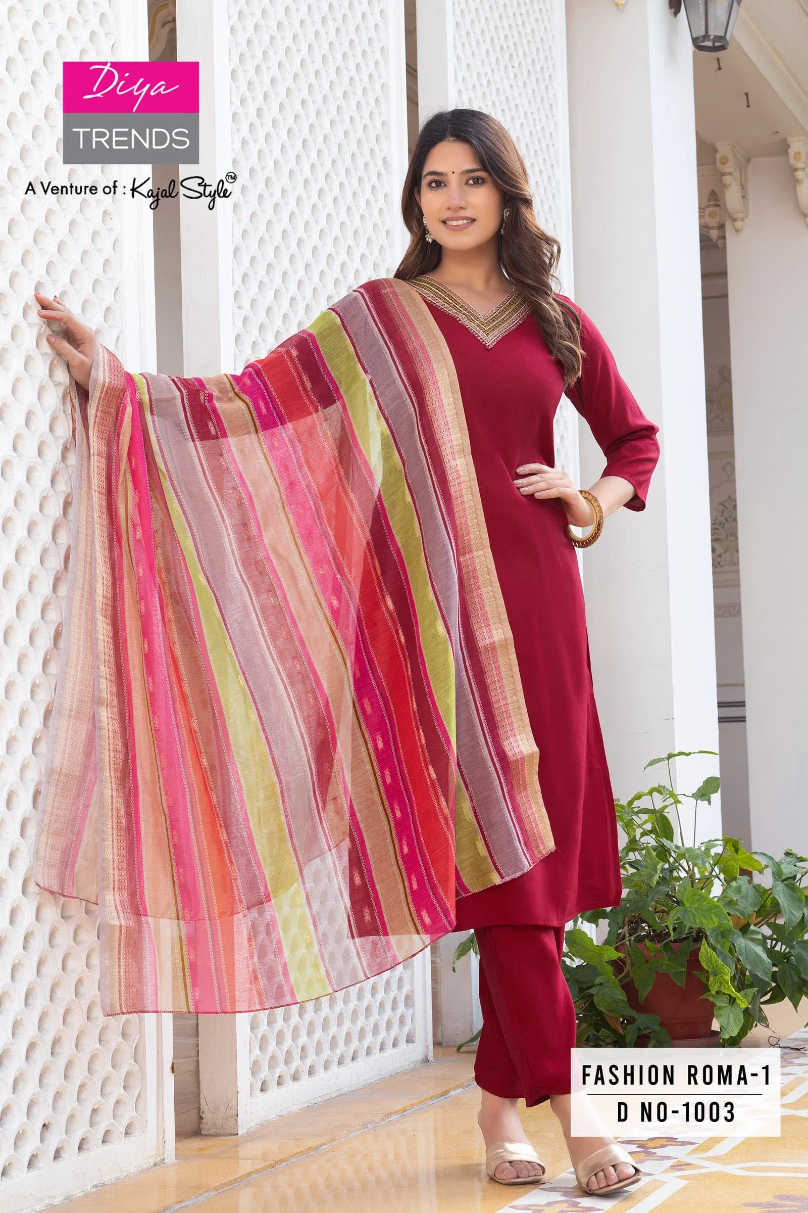Fashion Roma Vol 1 By Diya Trends Straight Kurti Bottom With Dupatta
