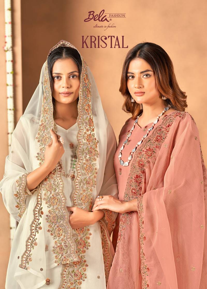 Bela Kristal Crystal Chiffon Designer Salwar Kameez Collection