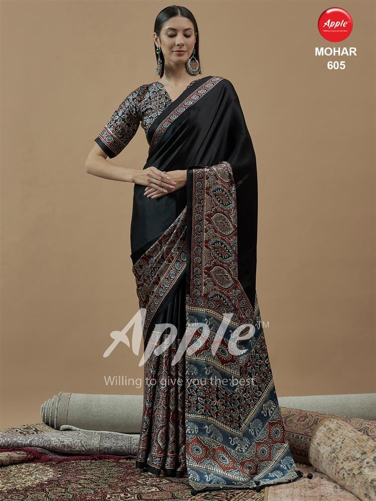 Apple Mohar 6 Party Wear Printed Crepe Saree Collection