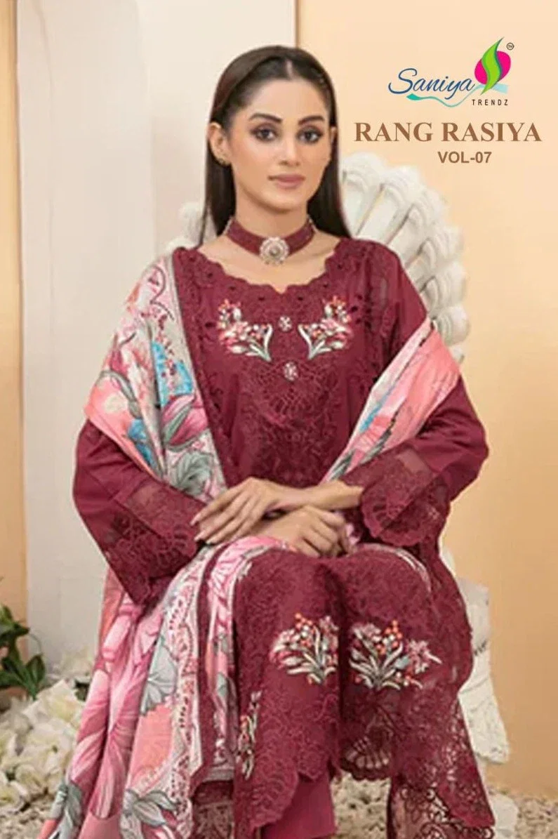 Saniya Rang Rasiya Vol 7 Pakistani Salwar Suit Collection
