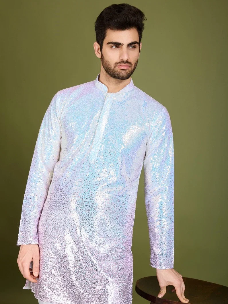 Shubhvastra Modern Ethnics 2 Georgette Mens Kurta Collection