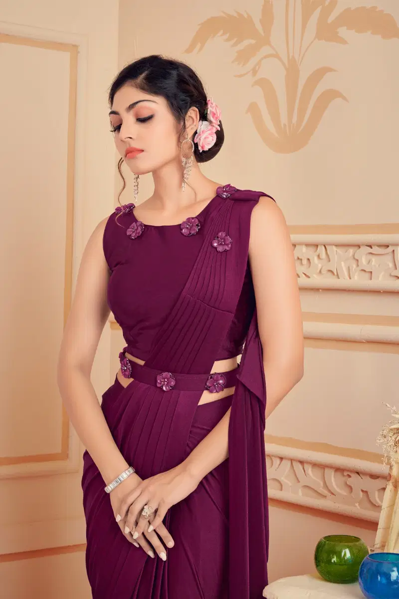 Amoha Trendz Design 1015908 Imported Lycra Fancy Party Wear Saree Collection