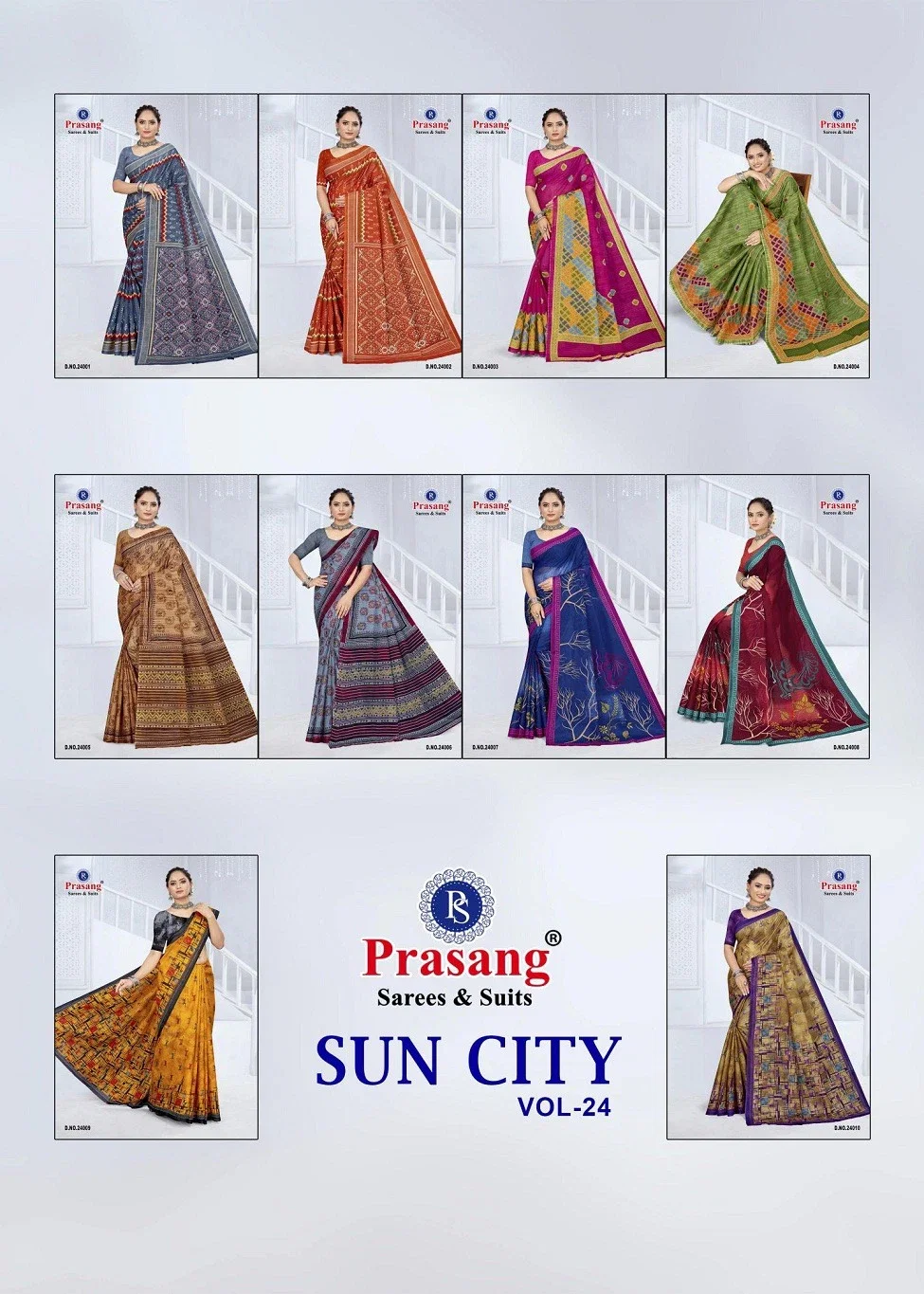 Prasang Suncity Vol 24 Casual Wear Cotton Saree Collection