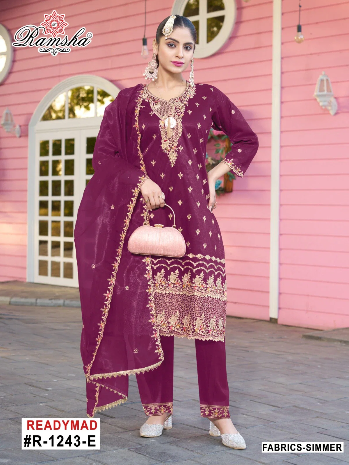 Ramsha R 1243 E To H Ready Made Pakistani Salwar Suits